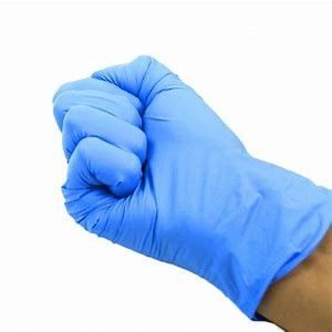 8 guanti blu liberi del nitrile di Mil Hand Care Disposable Powder con la presa fornitore
