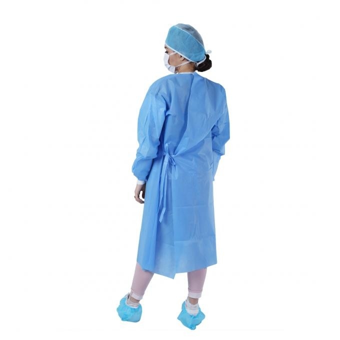 Manica lunga eliminabile dell'abito chirurgico del cotone En13795 fornitore